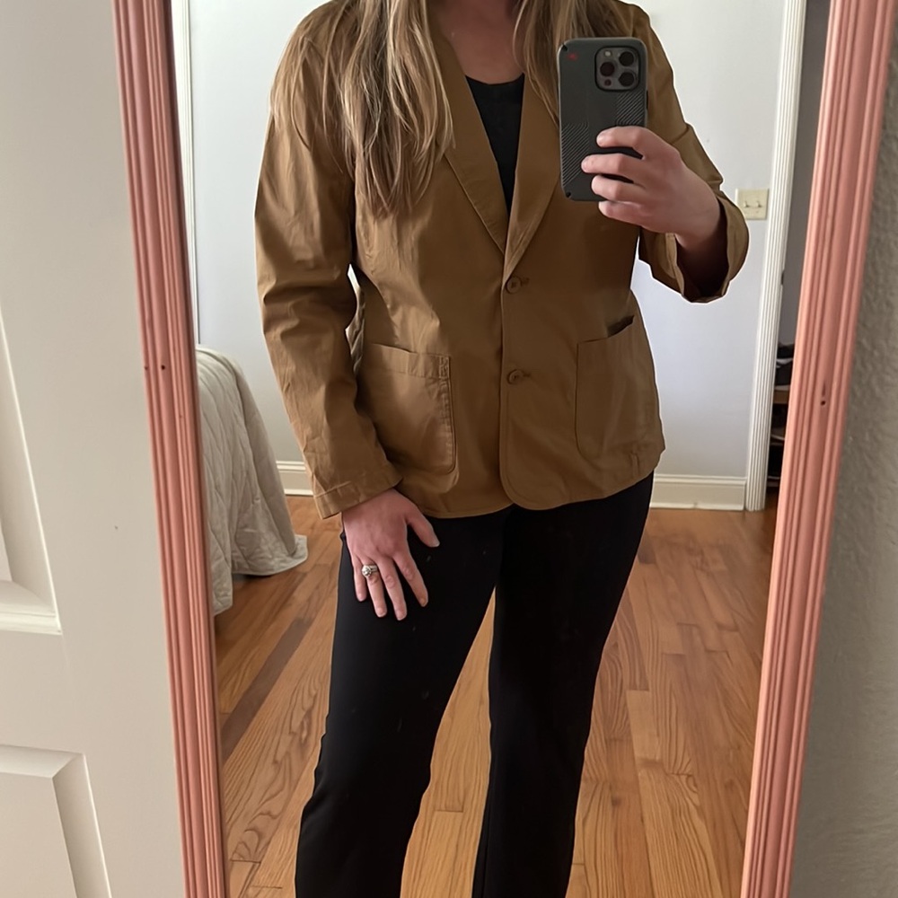Eileen Fisher Cotton Stretch Poplin Jacket size large